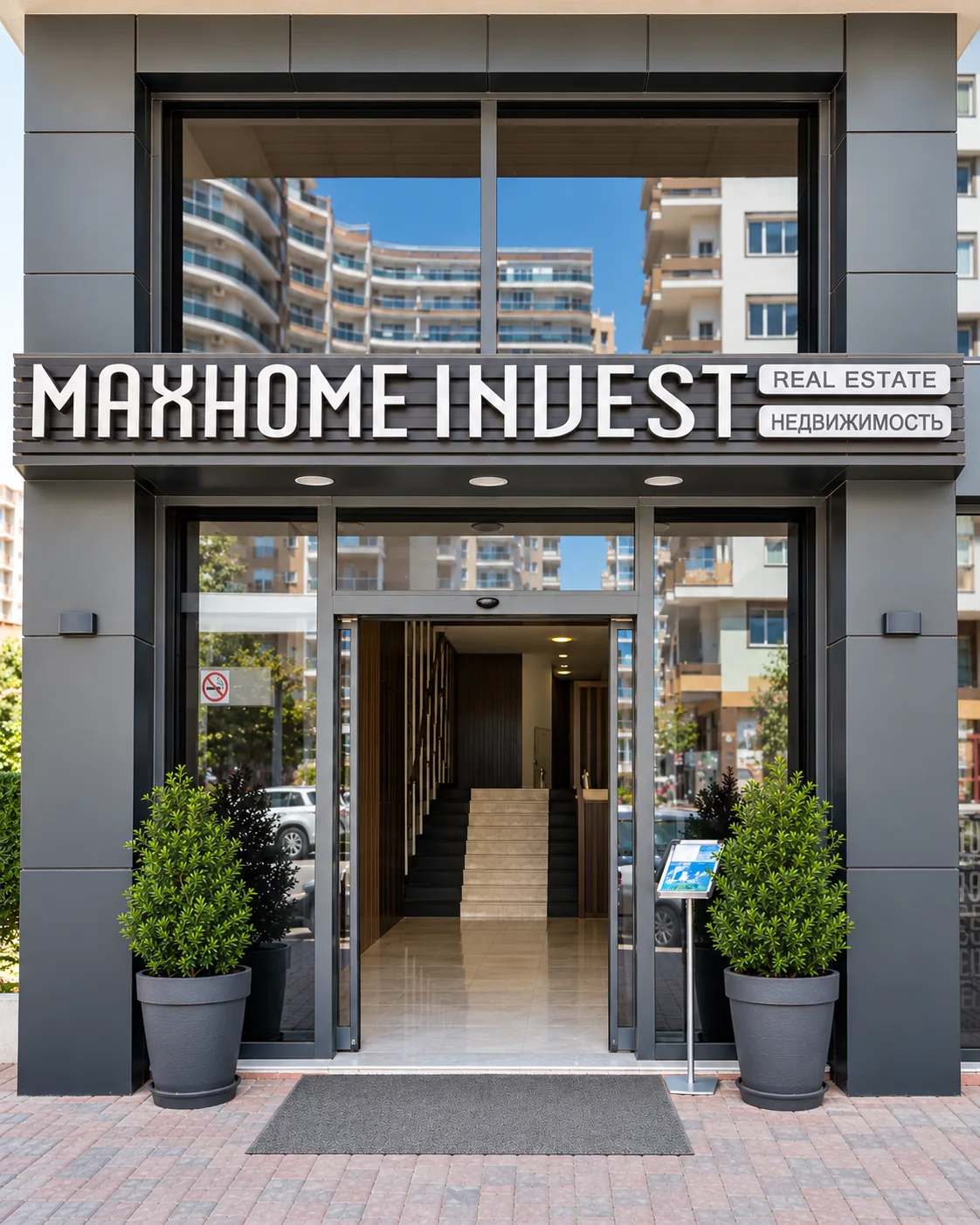 Вход в офис Maxhome Invest в Махмутларе