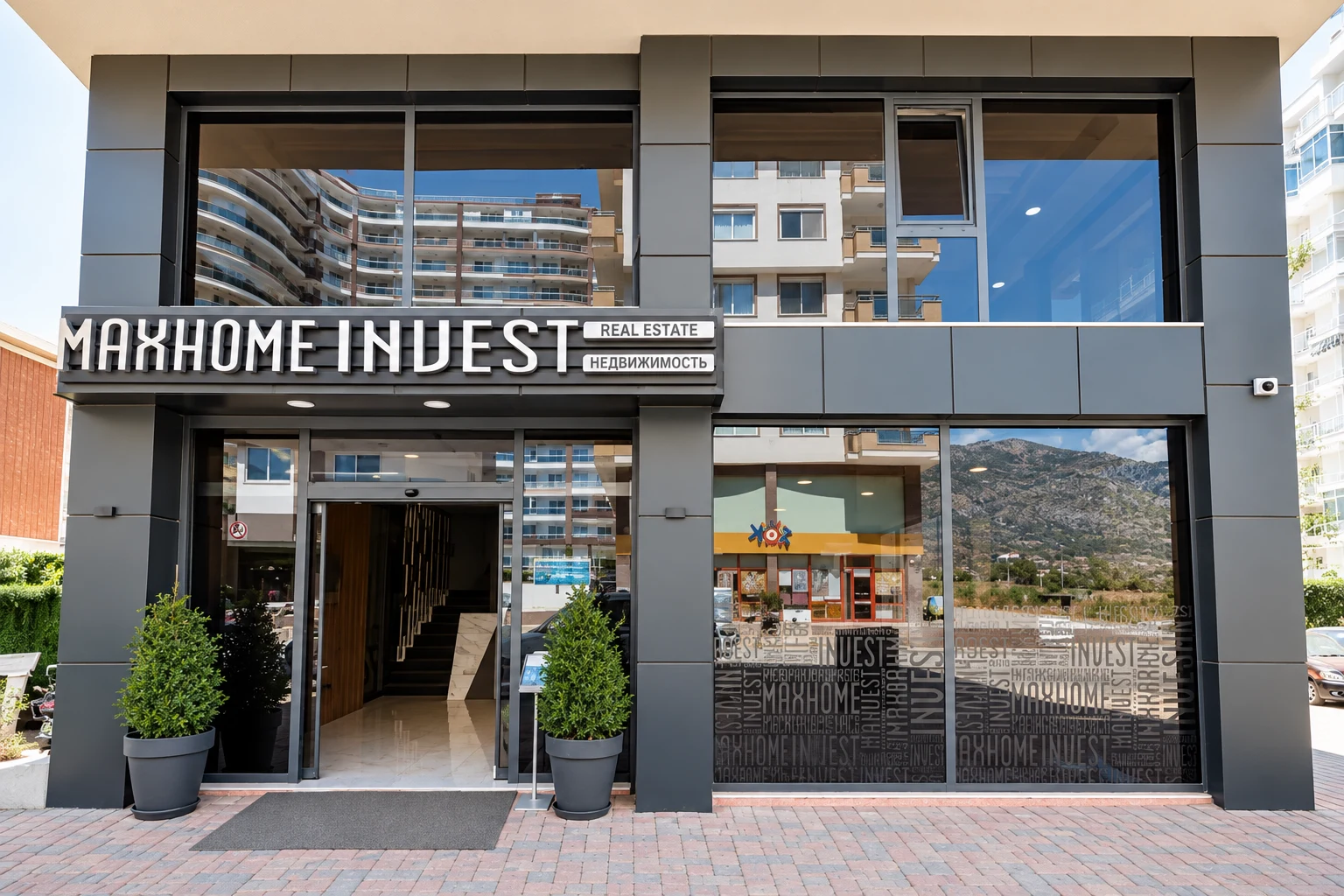 Фасад офиса Maxhome Invest — обработка оригинального фото
