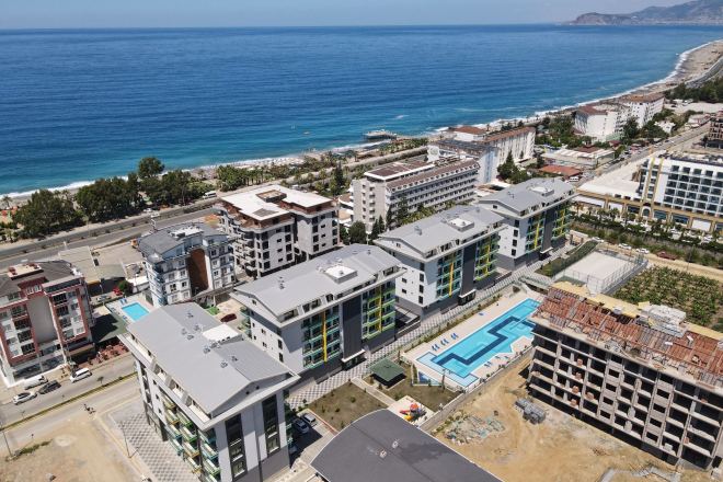 Пентхаус 2+1 в Каргыджаке — аренда у моря, 110 м², 100 м до пляжа, аквапарк на территории!