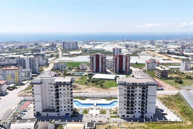 Купить новую квартиру 1+1 с видом на море в Авсалларе — 50 м²
