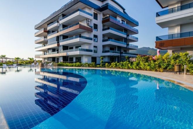 Современная меблированная квартира 1+1 в районе, Оба — 800 м до моря. Подходит под ВНЖ