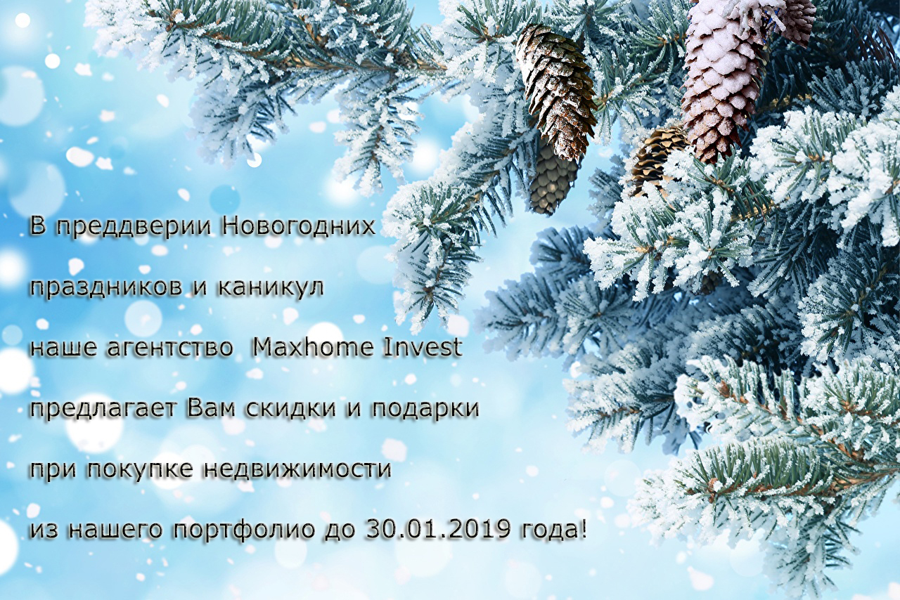 Maxhome Invest предлагает Вам скидки и подарки при покупке недвижимости из нашего портфолио