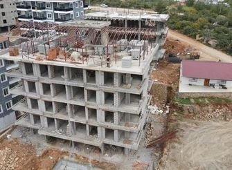 Проект нового жилого комплекса на стадии завершения строительства в районе Оба