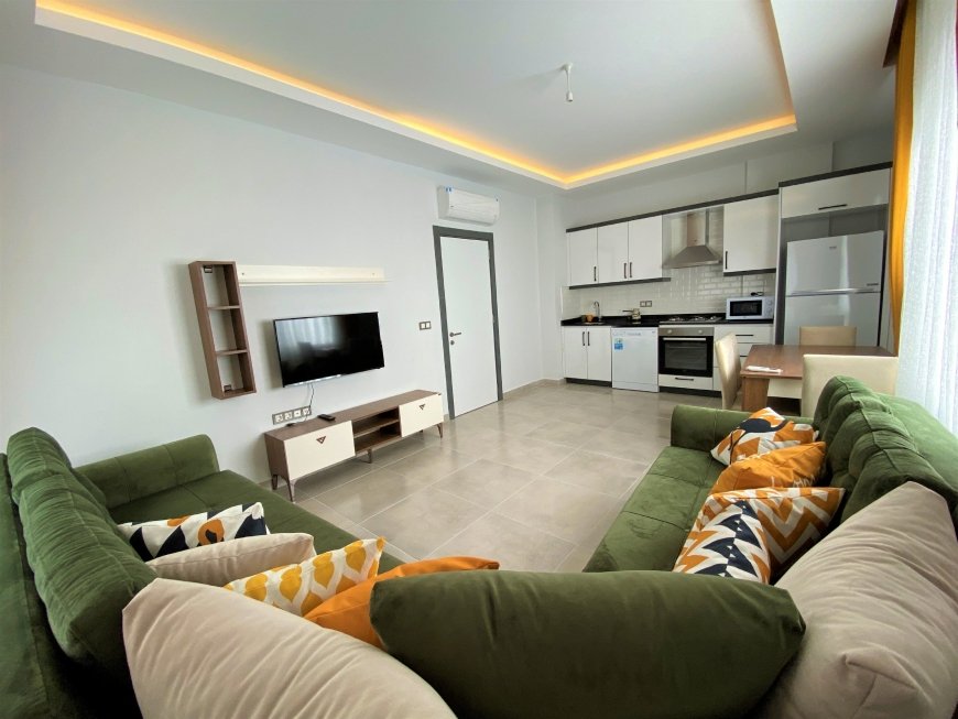 Новая квартира 1+1 в доме 2021 года постройки в Махмутлар