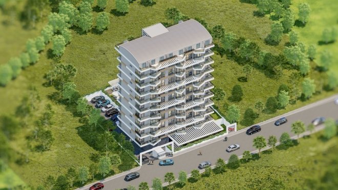 Новые квартиры на этапе котлована в центре Махмутлара