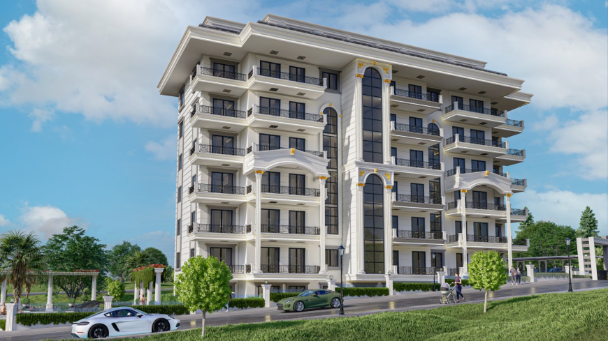 Строительство роскошной концептуальной резиденции в одном из самых популярных районов Аланьи - Демирташ
