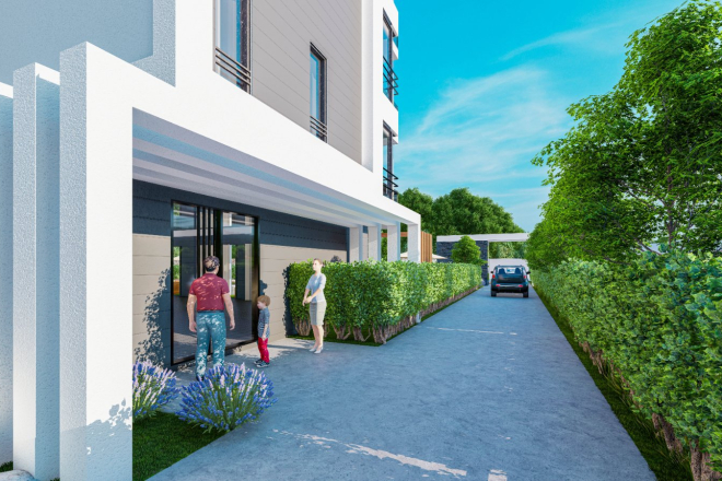 Новый проект жилого комплекса в Демирташ с собственным садом из деревьев авокадо