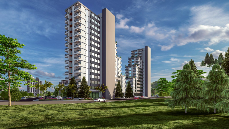 Продажа квартир планировки 1+1 и 2+1 на этапе строительства в Мерсине