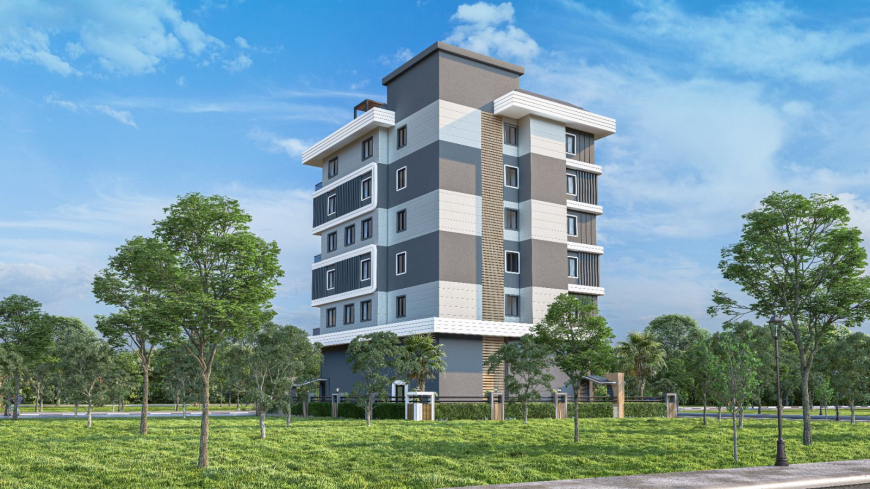 Новые квартиры на этапе проекта в центре Махмутлара по доступным ценам