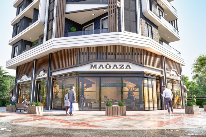 Новые квартиры на этапе проекта в центре Махмутлара по доступным ценам