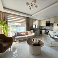 Просторная квартира 2+1 с панорамным видом на море в самом центре Махмутлара!