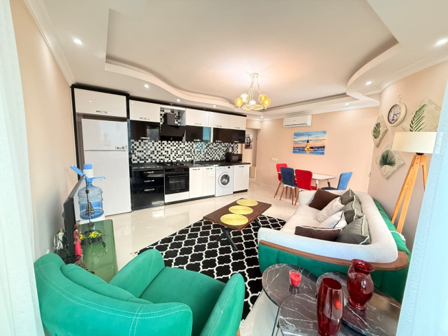 ALANYANIN EN GÜZEL KONUMUNDA 1+1 FULL AKTİVİTELİ SATILIK DAİRE