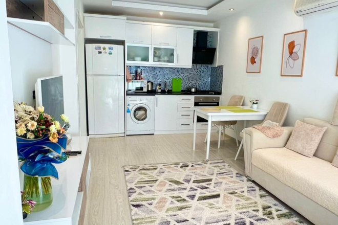 MAHMUTLAR EŞYALI SATILIK 1+1 DAİRE