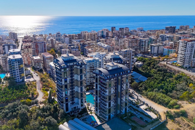 Современная квартира 1+1 в Махмутларе в новом комплексе с полной инфраструктурой