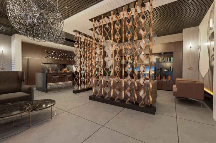 Пентхаус 2+1 под ВНЖ, с панорамным видом на море и крепость в комплексе в районе Клеопатра