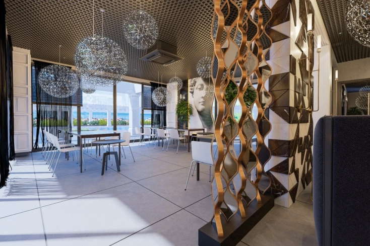 Пентхаус 2+1 под ВНЖ, с панорамным видом на море и крепость в комплексе в районе Клеопатра