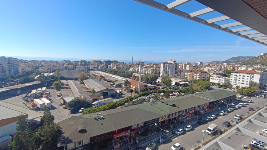 Пентхаус 2+1 под ВНЖ, с панорамным видом на море и крепость в комплексе в районе Клеопатра