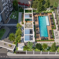 Пентхаус 2+1 под ВНЖ, с панорамным видом на море и крепость в комплексе в районе Клеопатра