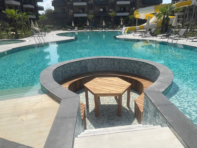 Меблированная квартира 2+1 у моря с роскошной инфраструктурой и рассрочкой на 2 года