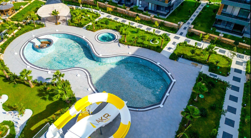 Меблированная квартира 2+1 у моря с роскошной инфраструктурой и рассрочкой на 2 года