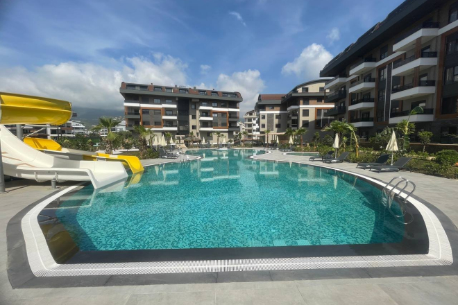 Меблированная квартира 2+1 у моря с роскошной инфраструктурой и рассрочкой на 2 года