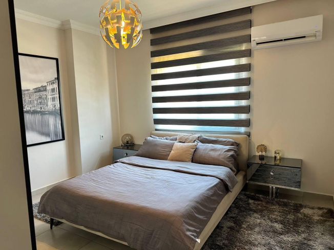 Современная меблированная квартира 1+1 в районе, Оба — 800 м до моря. Подходит под ВНЖ