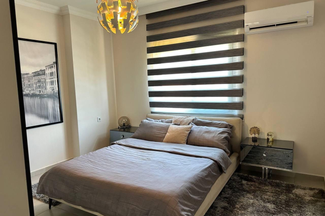 Современная меблированная квартира 1+1 в районе, Оба — 800 м до моря. Подходит под ВНЖ