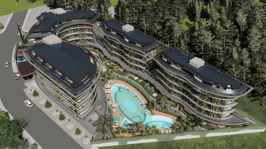 Элитные квартиры 1+1  в центре Аланьи, район Оба — 300 м до моря, люкс-инфраструктура, подходит для ВНЖ