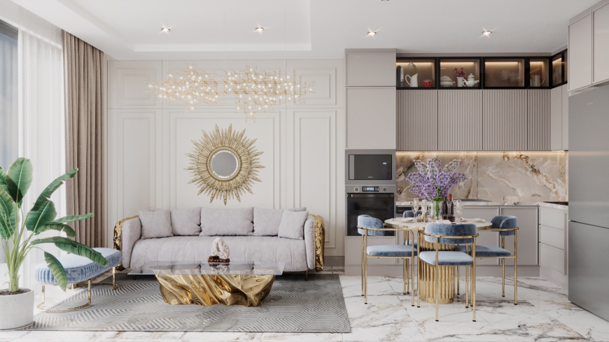 Элитные квартиры 1+1  в центре Аланьи, район Оба — 300 м до моря, люкс-инфраструктура, подходит для ВНЖ