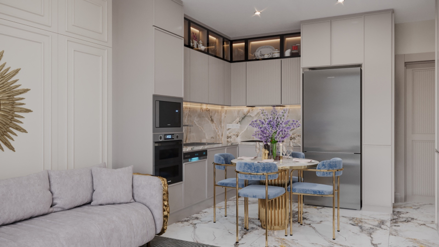 Элитные квартиры 1+1  в центре Аланьи, район Оба — 300 м до моря, люкс-инфраструктура, подходит для ВНЖ