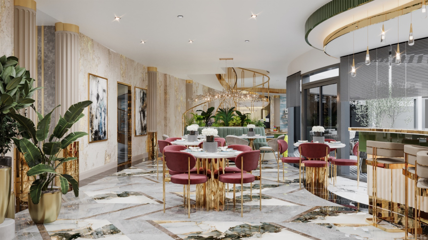 Элитные квартиры 1+1  в центре Аланьи, район Оба — 300 м до моря, люкс-инфраструктура, подходит для ВНЖ