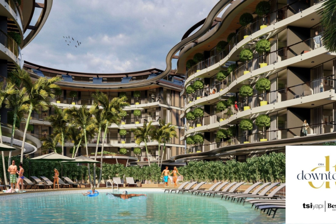 Элитные квартиры 1+1  в центре Аланьи, район Оба — 300 м до моря, люкс-инфраструктура, подходит для ВНЖ