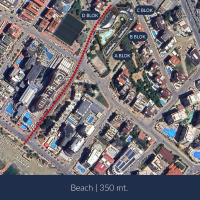 Элитные квартиры 1+1  в центре Аланьи, район Оба — 300 м до моря, люкс-инфраструктура, подходит для ВНЖ