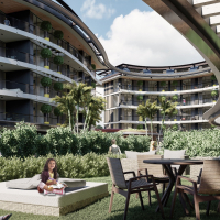 Элитные квартиры 1+1  в центре Аланьи, район Оба — 300 м до моря, люкс-инфраструктура, подходит для ВНЖ