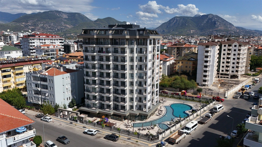 Стильная квартира 1+1 в районе Оба — 600 м до моря, премиум-комплекс, возможна под краткосрочную аренду