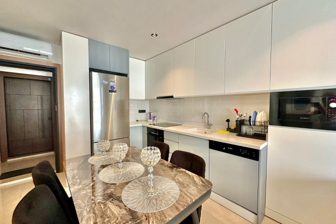 Стильная квартира 1+1 в 300 м от моря с роскошной инфраструктурой и готовая к сдаче в аренду