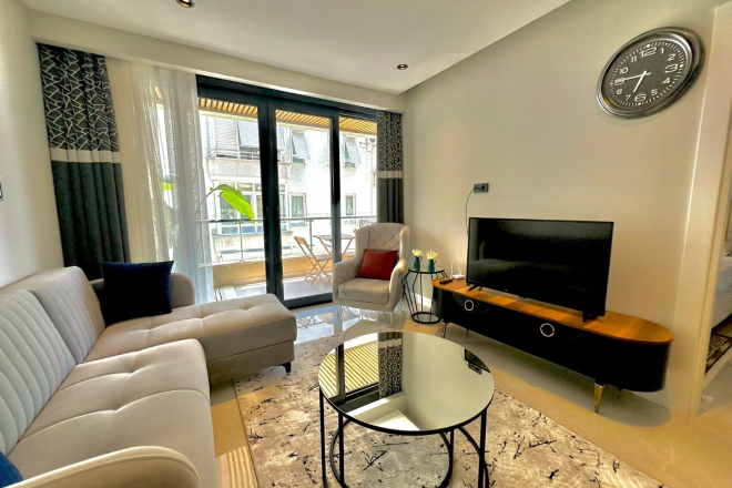 Стильная квартира 1+1 в 300 м от моря с роскошной инфраструктурой и готовая к сдаче в аренду