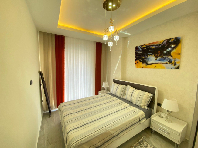 Стильные апартаменты 1+1 с мебелью в 4 минутах от пляжа – идеальны для жизни и аренды