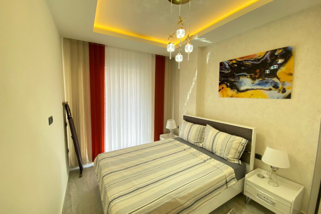 Стильные апартаменты 1+1 с мебелью в 4 минутах от пляжа – идеальны для жизни и аренды