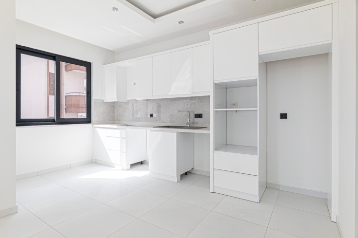 Стильная квартира 1+1 рядом с пляжем Клеопатра — новострой с бассейном