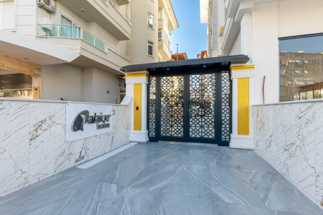 Стильная квартира 1+1 рядом с пляжем Клеопатра — новострой с бассейном