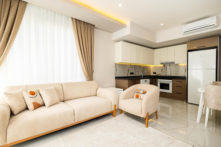 Красивая квартира  1+1 в центре Клеопатры — рядом с пляжем, с бассейнами и инфраструктурой 5★