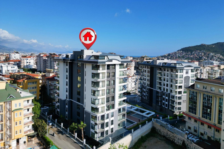 Красивая квартира  1+1 в центре Клеопатры — рядом с пляжем, с бассейнами и инфраструктурой 5★