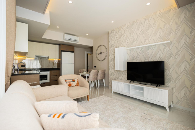 Красивая квартира  1+1 в центре Клеопатры — рядом с пляжем, с бассейнами и инфраструктурой 5★