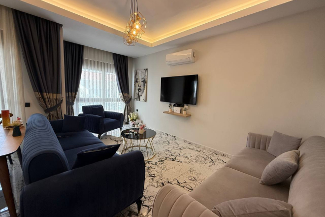 İKAMETE UYGUN 2+1 EŞYALI DAİRE HAVUZLU DAİRE