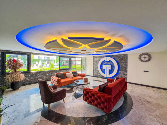 1+1 в Махмутларе в комплексе с бассейном — 250 м до моря