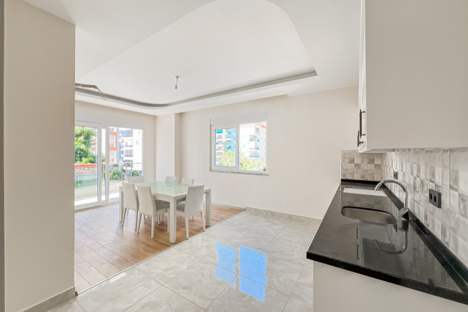 1+1 в Махмутларе в комплексе с бассейном — 250 м до моря