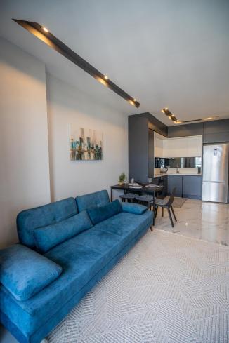 Стильная меблированная 1+1 в комплексе с богатой инфраструктурой — 600 м до моря