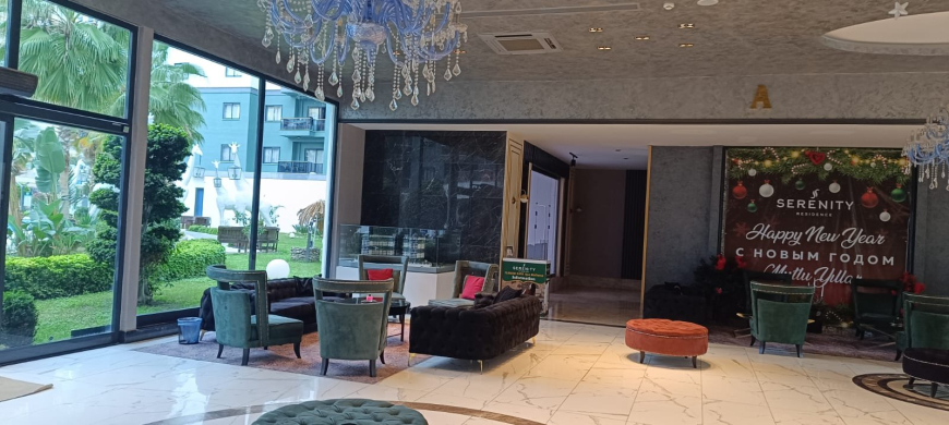 Меблированная 1+1 рядом с морем и полным отельным сервисом в центре Махмутлара