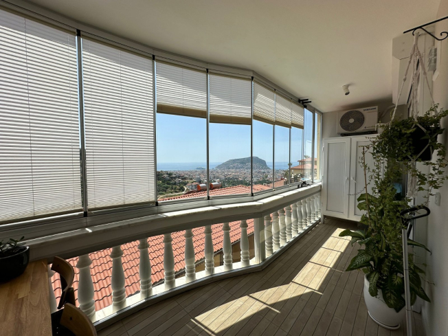 3+1 villa tip daire deniz ve kale manzaralı